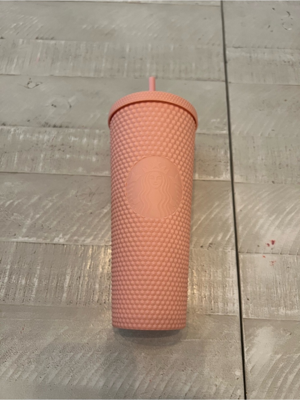 Starbucks Matte Pink Studded Tumbler with Straw